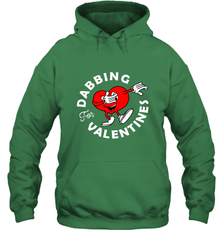 Dabbing Heart For Valentine's Day Art Graphics Heart Gift Hooded Sweatshirt Hooded Sweatshirt - HHHstores