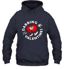 Dabbing Heart For Valentine's Day Art Graphics Heart Gift Hooded Sweatshirt Hooded Sweatshirt - HHHstores