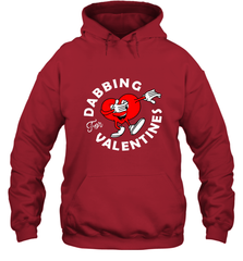 Dabbing Heart For Valentine's Day Art Graphics Heart Gift Hooded Sweatshirt Hooded Sweatshirt - HHHstores