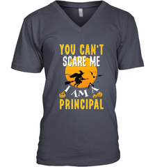 You Can't Scare Me Principal Quote Halloween Funny Costume Men's V-Neck Men's V-Neck - HHHstores
