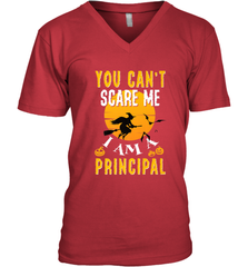 You Can't Scare Me Principal Quote Halloween Funny Costume Men's V-Neck Men's V-Neck - HHHstores