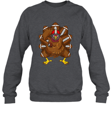 Cool Turkey Football Feathers Funny Thanksgiving Sports Crewneck Sweatshirt Crewneck Sweatshirt - HHHstores