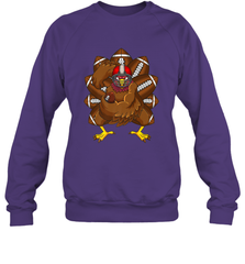 Cool Turkey Football Feathers Funny Thanksgiving Sports Crewneck Sweatshirt Crewneck Sweatshirt - HHHstores