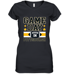 NFL Pittsburgh PA. Game Day Football Home Team Women's V-Neck T-Shirt