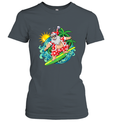 Christmas in July Santa Claus Hawaiian Surfing Gift Surf Women's T-Shirt Women's T-Shirt - HHHstores