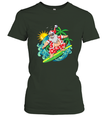 Christmas in July Santa Claus Hawaiian Surfing Gift Surf Women's T-Shirt Women's T-Shirt - HHHstores