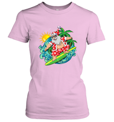 Christmas in July Santa Claus Hawaiian Surfing Gift Surf Women's T-Shirt Women's T-Shirt - HHHstores