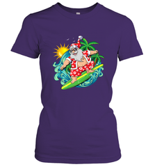 Christmas in July Santa Claus Hawaiian Surfing Gift Surf Women's T-Shirt Women's T-Shirt - HHHstores