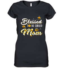 Blessed to be called Mom Women's V-Neck T-Shirt Women's V-Neck T-Shirt - HHHstores