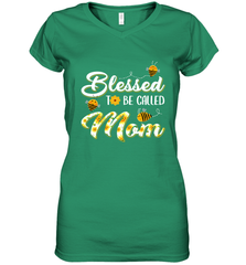Blessed to be called Mom Women's V-Neck T-Shirt Women's V-Neck T-Shirt - HHHstores