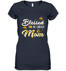 Blessed to be called Mom Women's V-Neck T-Shirt Women's V-Neck T-Shirt - HHHstores