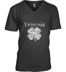 Vintage Fitzgerald Irish Shamrock St Patty's Day Men's V-Neck Men's V-Neck - HHHstores