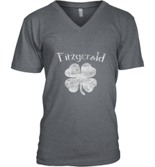 Vintage Fitzgerald Irish Shamrock St Patty's Day Men's V-Neck Men's V-Neck - HHHstores