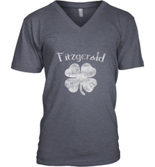 Vintage Fitzgerald Irish Shamrock St Patty's Day Men's V-Neck Men's V-Neck - HHHstores