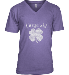 Vintage Fitzgerald Irish Shamrock St Patty's Day Men's V-Neck Men's V-Neck - HHHstores