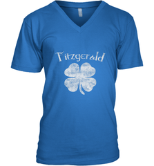Vintage Fitzgerald Irish Shamrock St Patty's Day Men's V-Neck Men's V-Neck - HHHstores