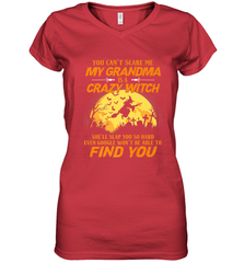 You can't scare me My grandma is a crazy witch Women's V-Neck T-Shirt Women's V-Neck T-Shirt - HHHstores