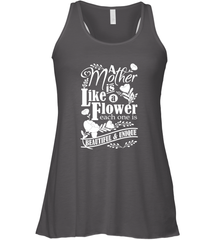 A mother is like a flower each one is beautiful and unique Women's Racerback Tank Women's Racerback Tank - HHHstores