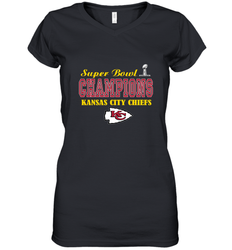 NFL super bowl Kansas City Chiefs champions Women's V-Neck T-Shirt