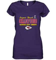 NFL super bowl Kansas City Chiefs champions Women's V-Neck T-Shirt Women's V-Neck T-Shirt - HHHstores