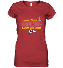 NFL super bowl Kansas City Chiefs champions Women's V-Neck T-Shirt Women's V-Neck T-Shirt - HHHstores