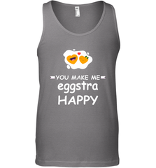 You Make Me Eggstra happy,Funny Valentine His and Her Couple Men's Tank Top Men's Tank Top - HHHstores