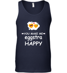 You Make Me Eggstra happy,Funny Valentine His and Her Couple Men's Tank Top Men's Tank Top - HHHstores