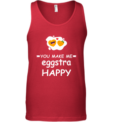 You Make Me Eggstra happy,Funny Valentine His and Her Couple Men's Tank Top Men's Tank Top - HHHstores