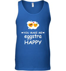You Make Me Eggstra happy,Funny Valentine His and Her Couple Men's Tank Top Men's Tank Top - HHHstores