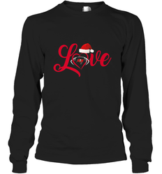 NFL Tampa Bay Buccaneers Logo Christmas Santa Hat Love Heart Football Team Long Sleeve T-Shirt