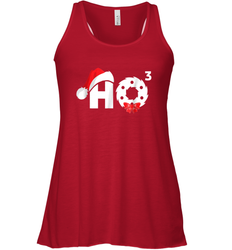 Santa HO HO3 Cubed Funny Christmas Women's Racerback Tank