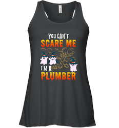 You Can't Scare Me I'm A Plumber T Shirt Plumber Halloween Women's Racerback Tank