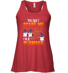 You Can't Scare Me I'm A Plumber T Shirt Plumber Halloween Women's Racerback Tank