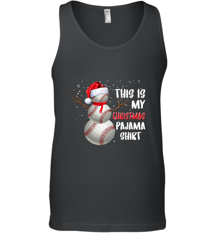 Baseball Snowman Christmas This is my Christmas Pajama Men's Tank Top Men's Tank Top / Black / XS Men's Tank Top - HHHstores