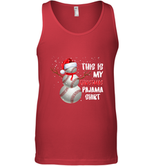 Baseball Snowman Christmas This is my Christmas Pajama Men's Tank Top Men's Tank Top - HHHstores