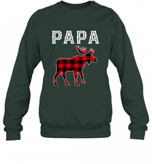 Papa Moose Red Plaid Christmas Pajama Crewneck Sweatshirt Crewneck Sweatshirt - HHHstores