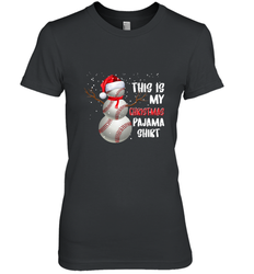 Baseball Snowman Christmas This is my Christmas Pajama Women's Premium T-Shirt