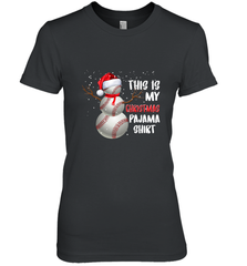 Baseball Snowman Christmas This is my Christmas Pajama Women's Premium T-Shirt Women's Premium T-Shirt - HHHstores