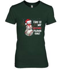 Baseball Snowman Christmas This is my Christmas Pajama Women's Premium T-Shirt Women's Premium T-Shirt - HHHstores