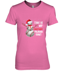 Baseball Snowman Christmas This is my Christmas Pajama Women's Premium T-Shirt Women's Premium T-Shirt - HHHstores