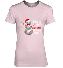 Baseball Snowman Christmas This is my Christmas Pajama Women's Premium T-Shirt Women's Premium T-Shirt - HHHstores