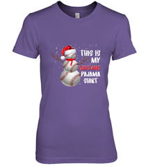 Baseball Snowman Christmas This is my Christmas Pajama Women's Premium T-Shirt Women's Premium T-Shirt - HHHstores