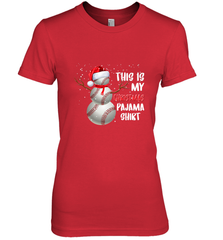 Baseball Snowman Christmas This is my Christmas Pajama Women's Premium T-Shirt Women's Premium T-Shirt - HHHstores