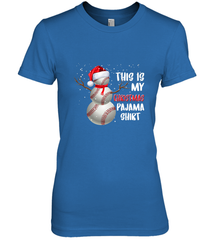 Baseball Snowman Christmas This is my Christmas Pajama Women's Premium T-Shirt Women's Premium T-Shirt - HHHstores