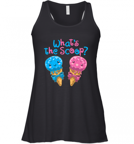 Gender Reveal Family Party Ice Cream What's the Scoop Women's Racerback Tank Women's Racerback Tank / Black / XS Women's Racerback Tank - HHHstores