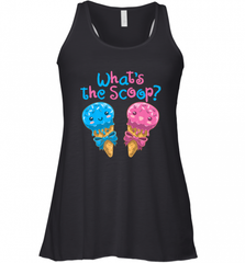 Gender Reveal Family Party Ice Cream What's the Scoop Women's Racerback Tank Women's Racerback Tank - HHHstores