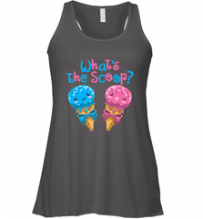 Gender Reveal Family Party Ice Cream What's the Scoop Women's Racerback Tank Women's Racerback Tank - HHHstores