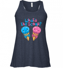 Gender Reveal Family Party Ice Cream What's the Scoop Women's Racerback Tank Women's Racerback Tank - HHHstores