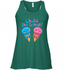 Gender Reveal Family Party Ice Cream What's the Scoop Women's Racerback Tank Women's Racerback Tank - HHHstores