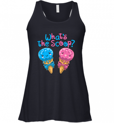 Gender Reveal Family Party Ice Cream What's the Scoop Women's Racerback Tank Women's Racerback Tank - HHHstores